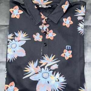 Travis Matthew Black Floral Shirt